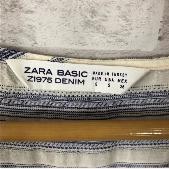 Zara striped faux wrap blouse Size Small - Picture 9 of 9